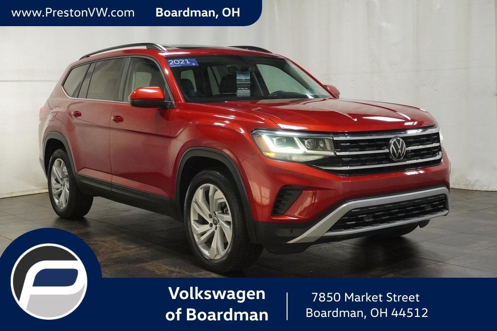 used 2021 Volkswagen Atlas car, priced at $28,469
