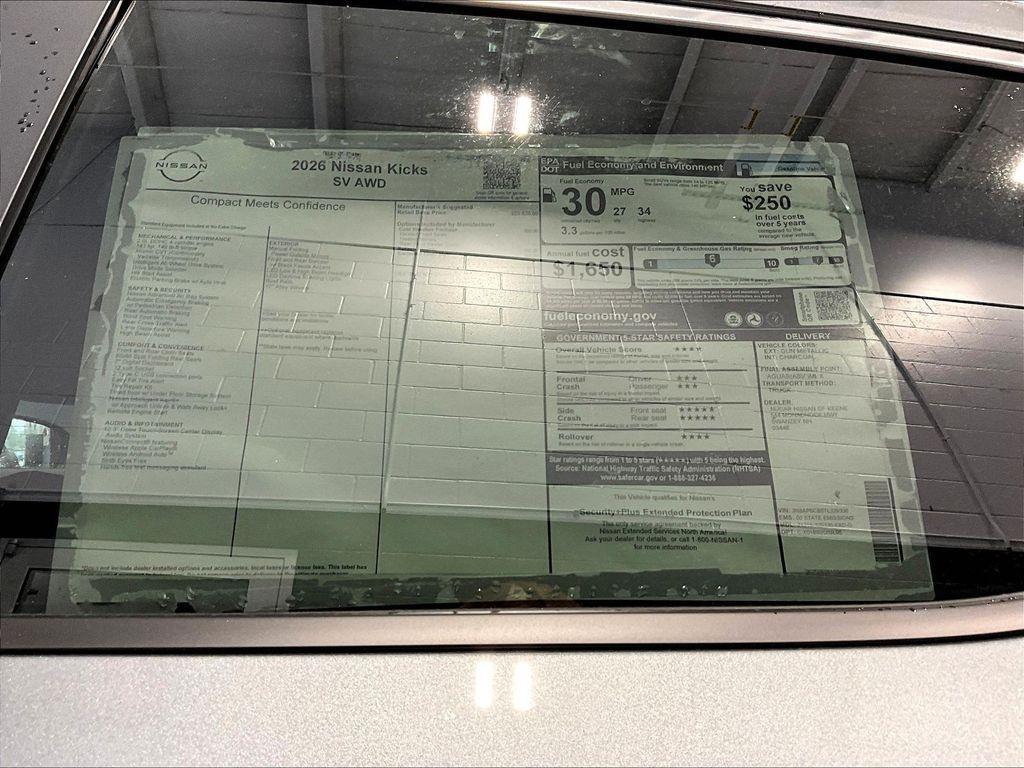 new 2026 Nissan Kicks car, priced at $26,379