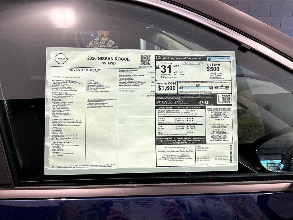 new 2026 Nissan Rogue car, priced at $30,563