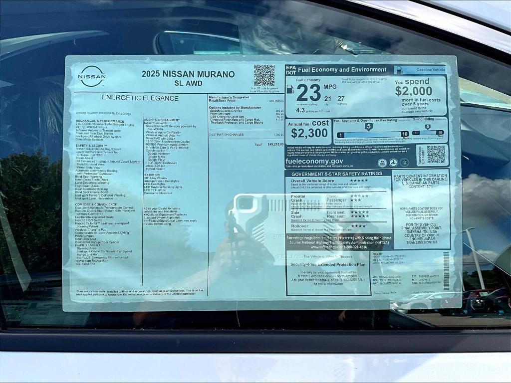 new 2025 Nissan Murano car, priced at $47,093