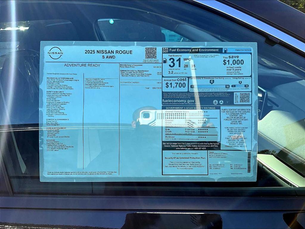 new 2025 Nissan Rogue car, priced at $30,838