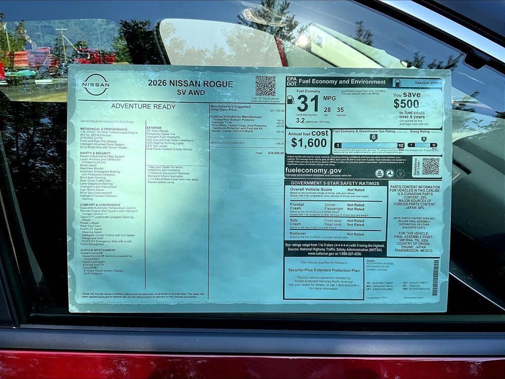 new 2026 Nissan Rogue car, priced at $30,319
