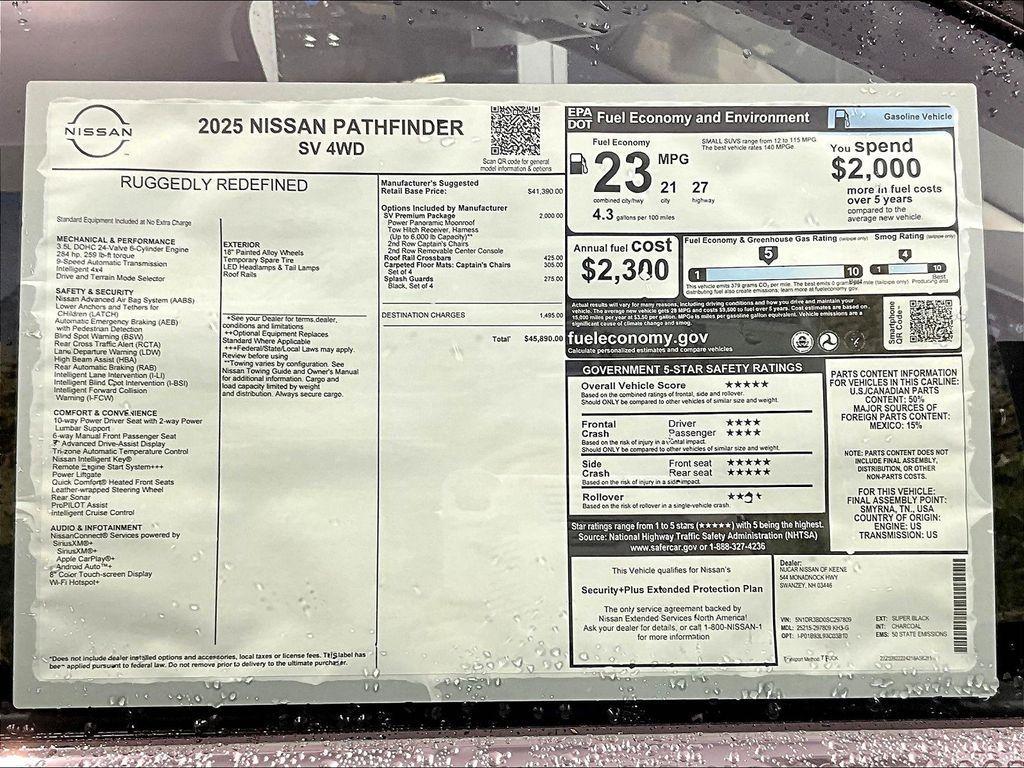 new 2025 Nissan Pathfinder car, priced at $37,961