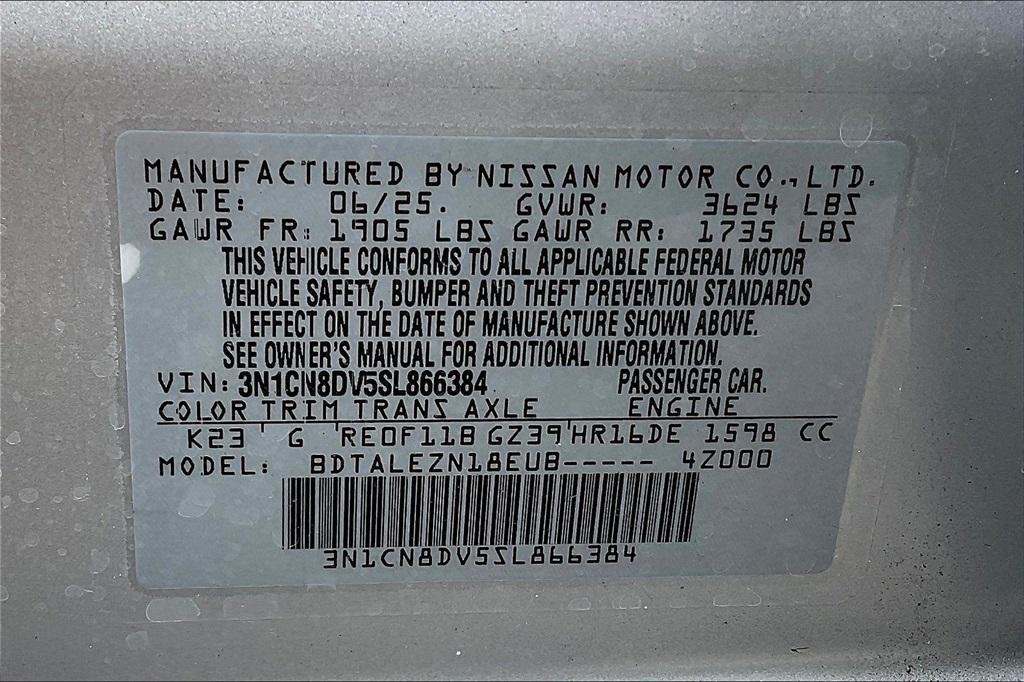 new 2025 Nissan Versa car, priced at $20,286