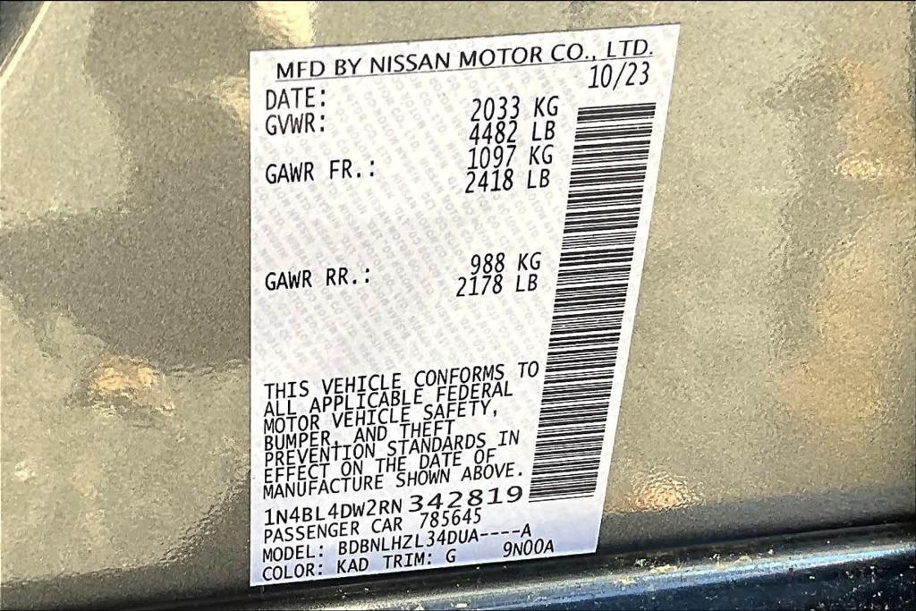 new 2024 Nissan Altima car, priced at $25,900