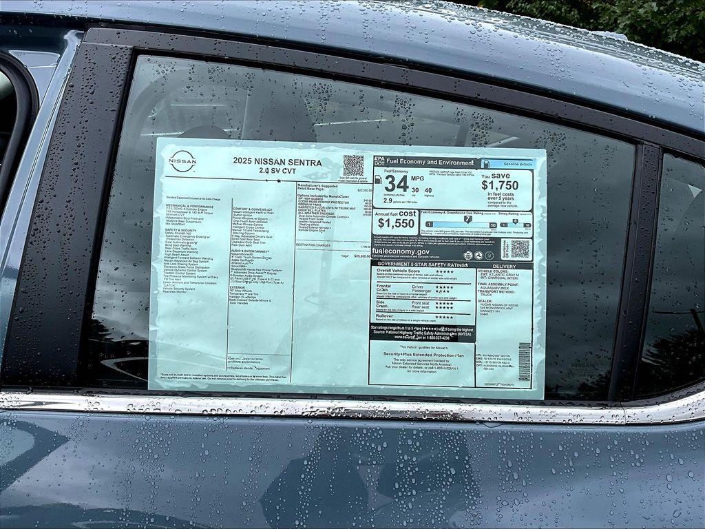 new 2025 Nissan Sentra car, priced at $22,887