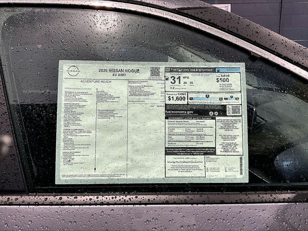 new 2026 Nissan Rogue car, priced at $30,124