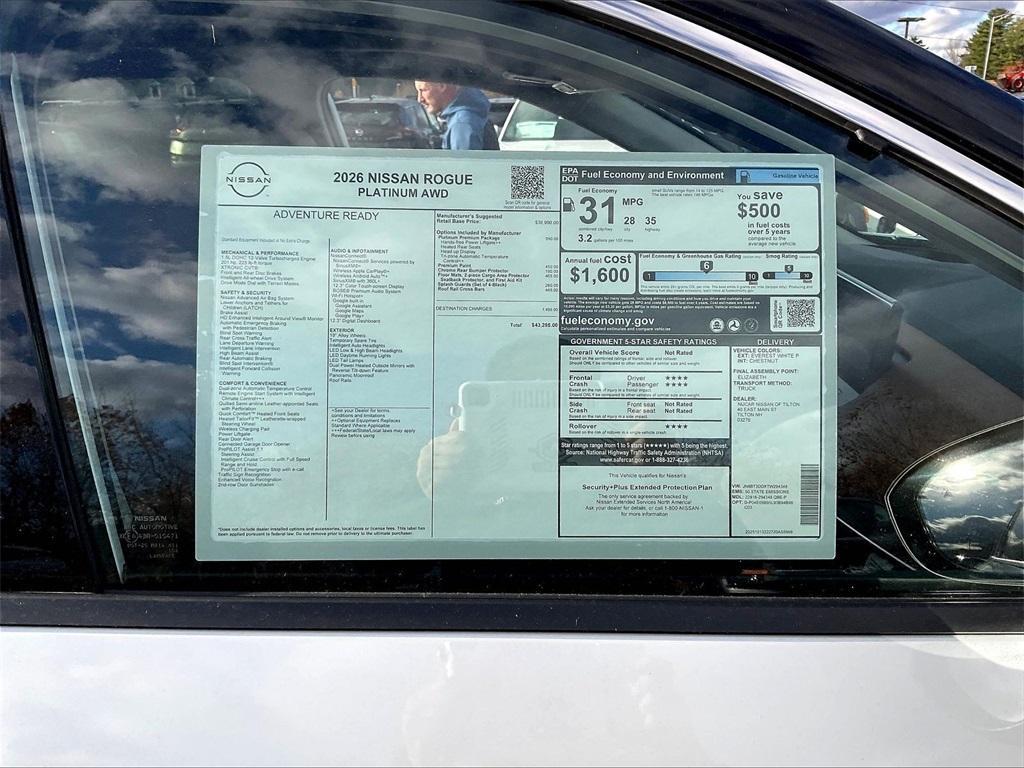 new 2026 Nissan Rogue car, priced at $38,537