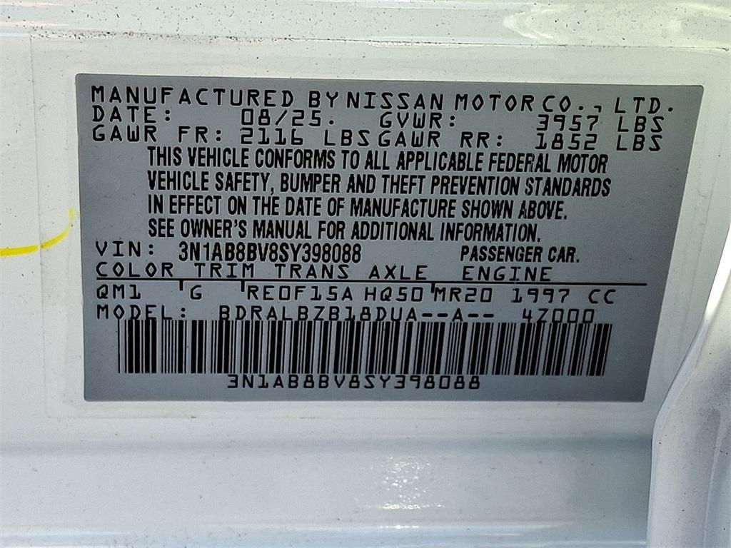 new 2025 Nissan Sentra car, priced at $21,833