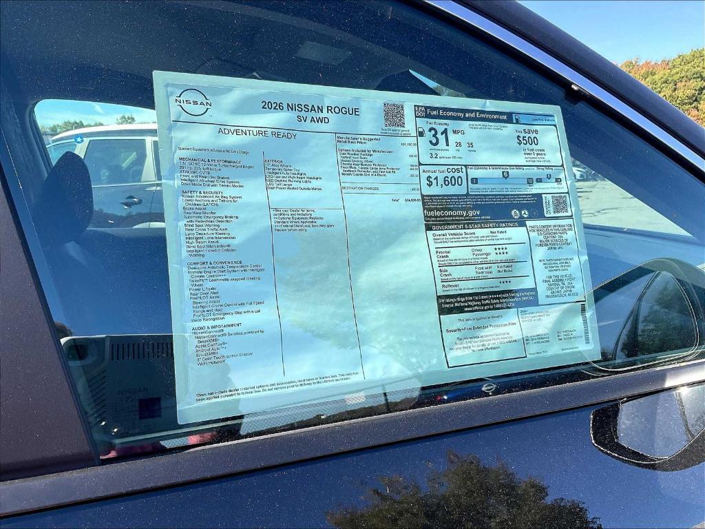 new 2026 Nissan Rogue car, priced at $32,124