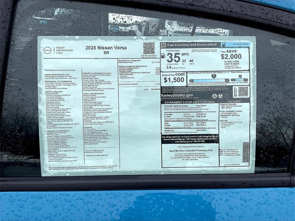 new 2025 Nissan Versa car, priced at $22,641