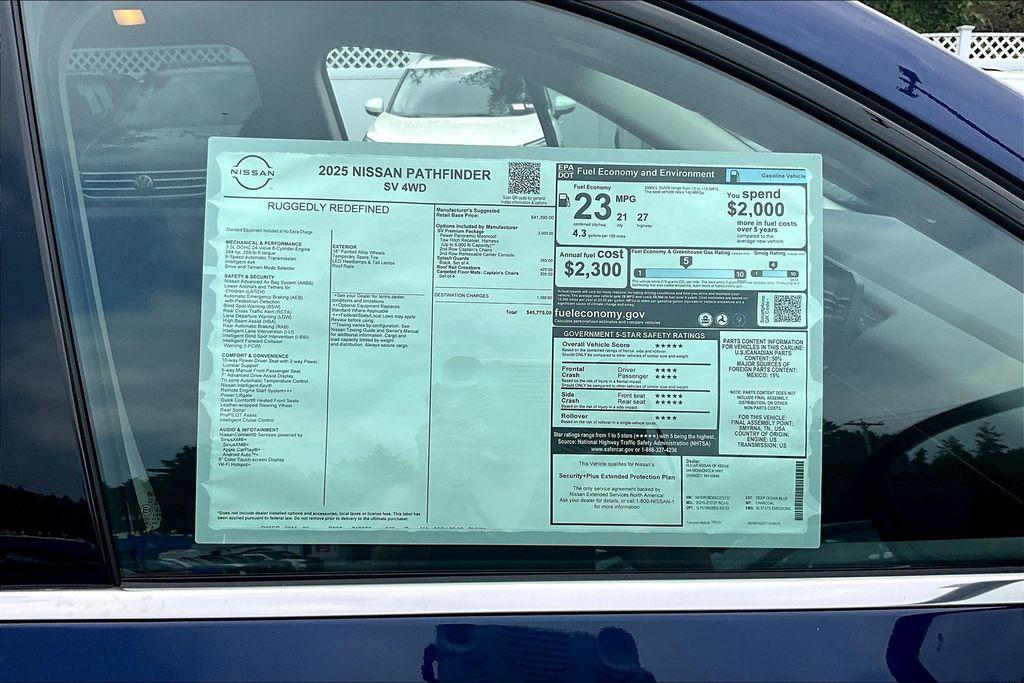 new 2025 Nissan Pathfinder car, priced at $43,944