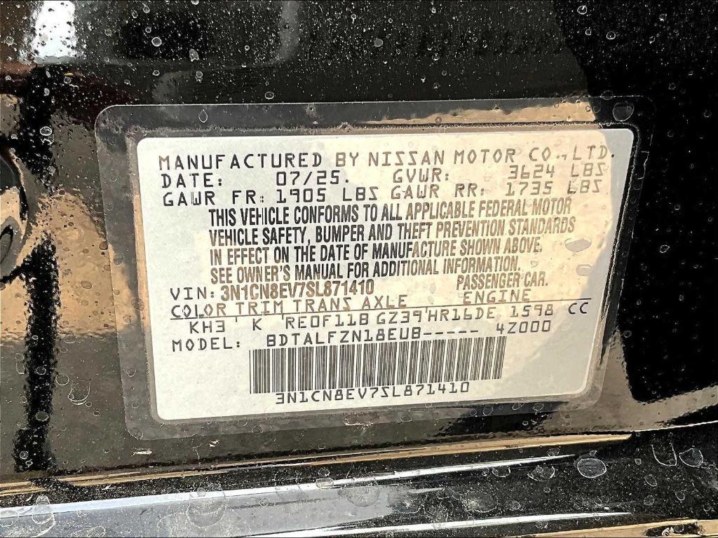 new 2025 Nissan Versa car, priced at $21,618