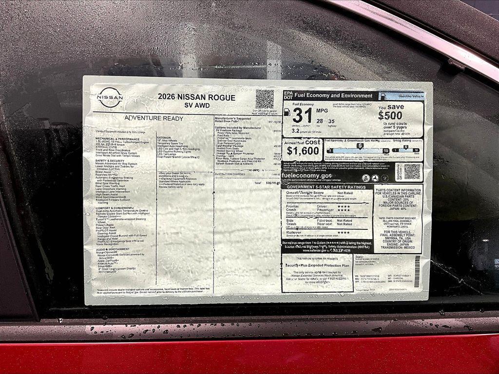 new 2026 Nissan Rogue car, priced at $32,984
