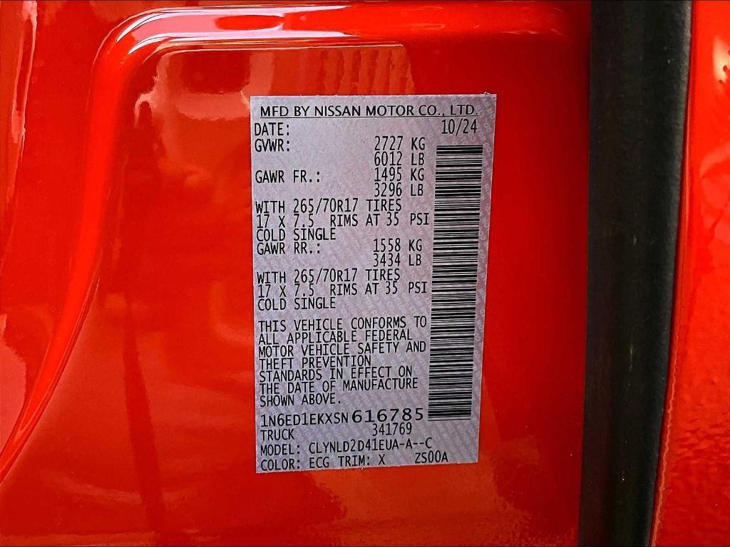 new 2025 Nissan Frontier car, priced at $43,831