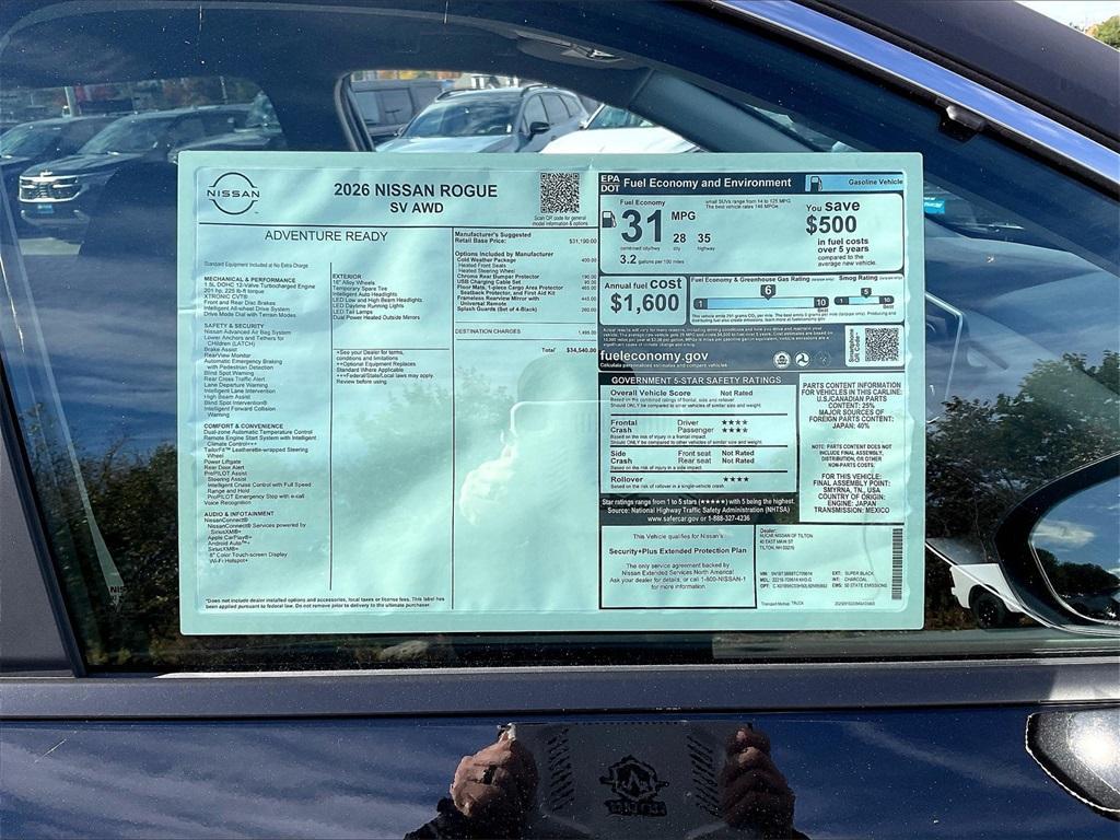 new 2026 Nissan Rogue car, priced at $31,443