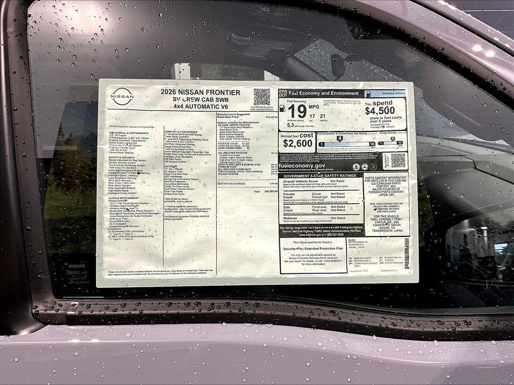 new 2026 Nissan Frontier car, priced at $40,841