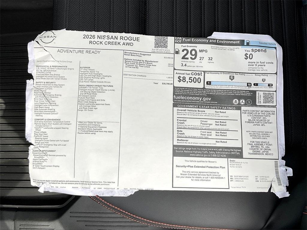 new 2026 Nissan Rogue car, priced at $32,912