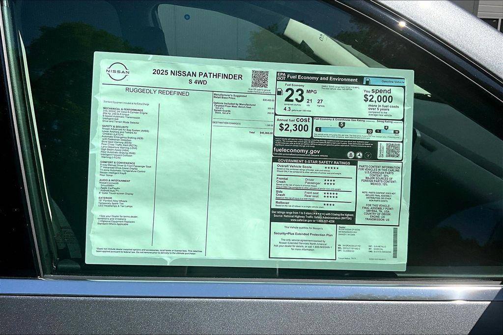 new 2025 Nissan Pathfinder car, priced at $38,746