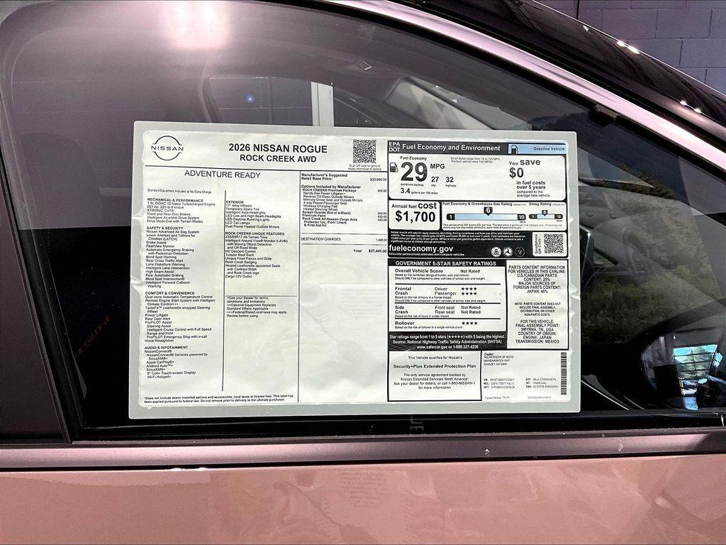 new 2026 Nissan Rogue car, priced at $34,433