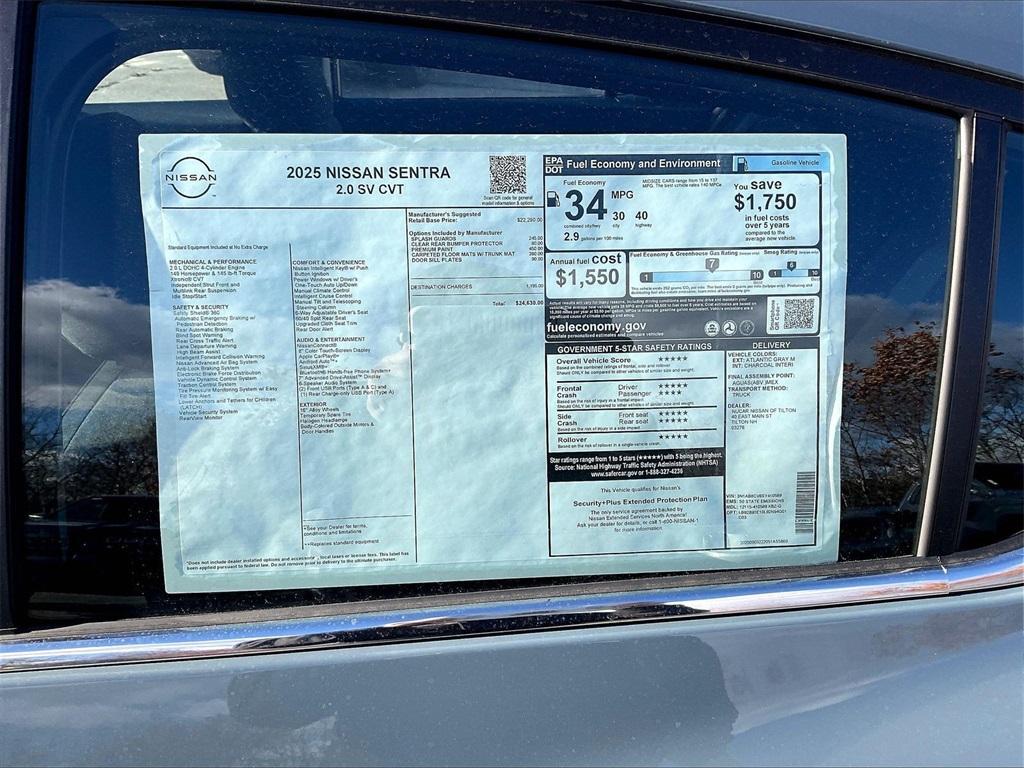 new 2025 Nissan Sentra car, priced at $22,835