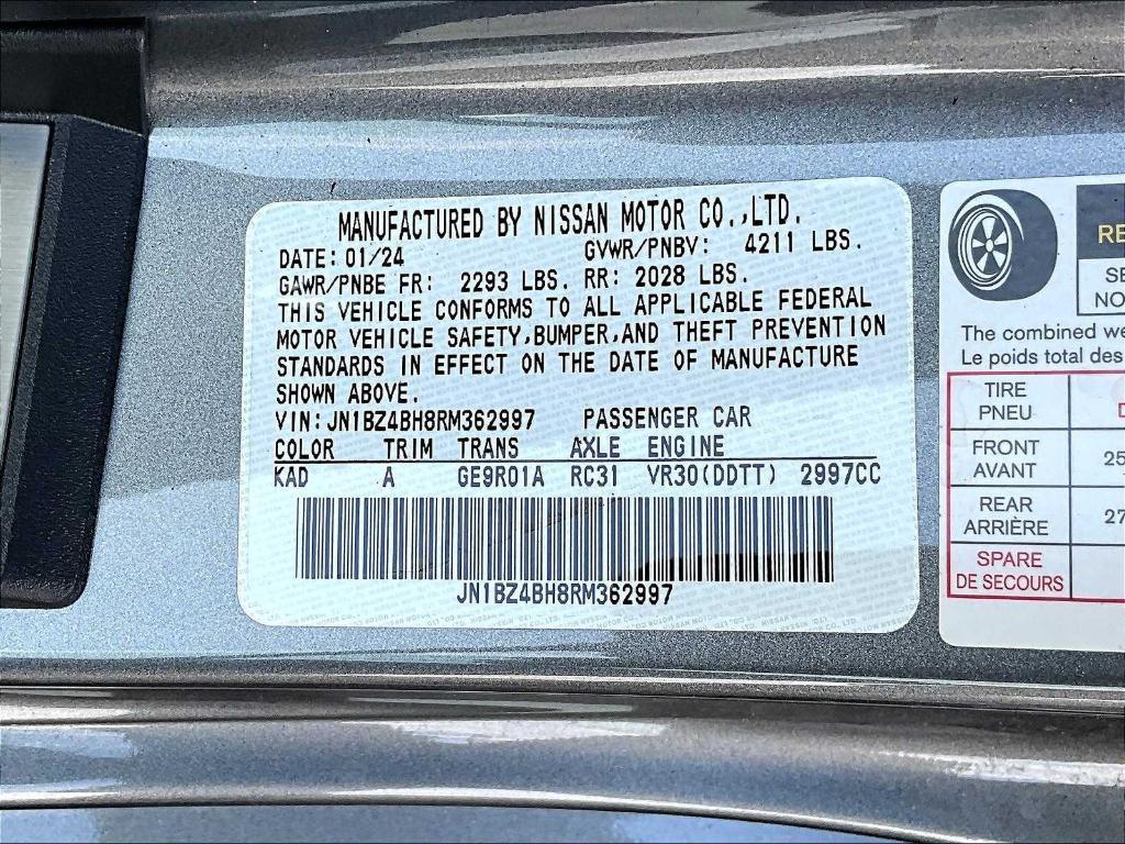 new 2024 Nissan Z car, priced at $48,997