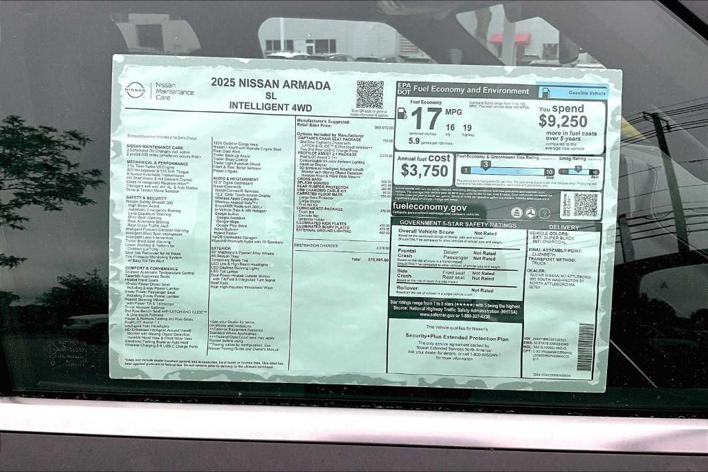 new 2025 Nissan Armada car, priced at $72,297