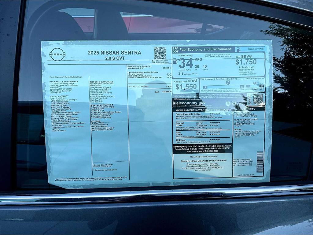 new 2025 Nissan Sentra car, priced at $22,559