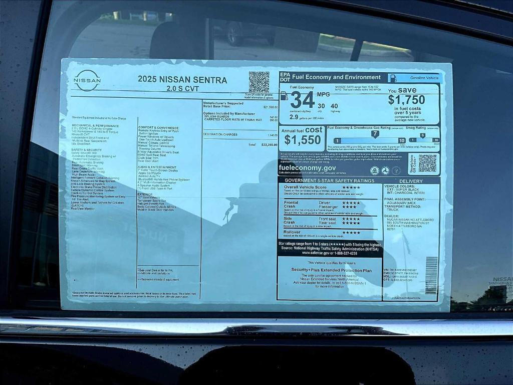 new 2025 Nissan Sentra car, priced at $22,480