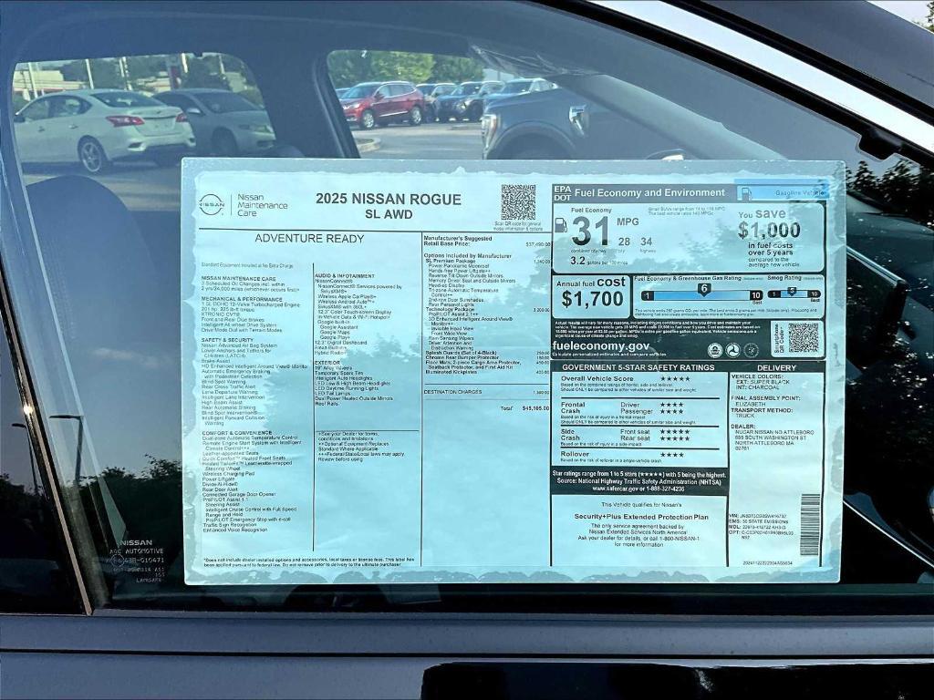 new 2025 Nissan Rogue car, priced at $41,943