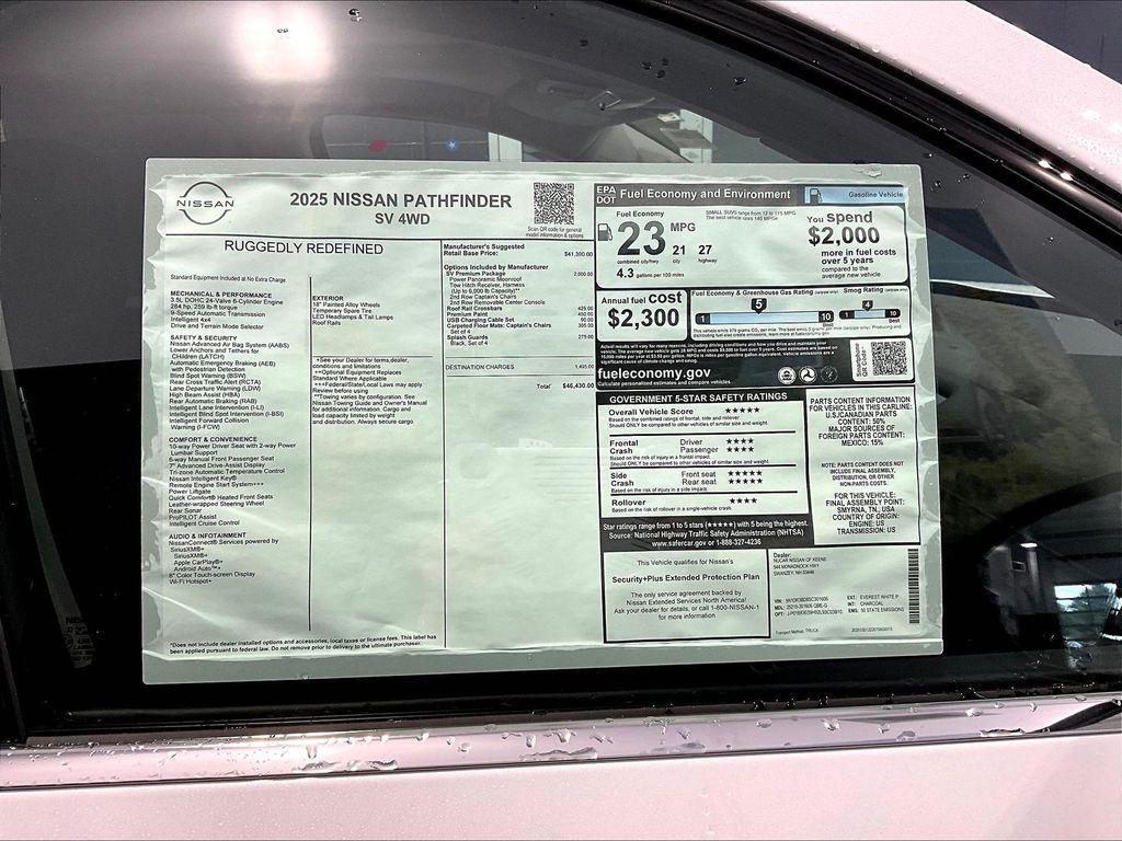 new 2025 Nissan Pathfinder car, priced at $38,439