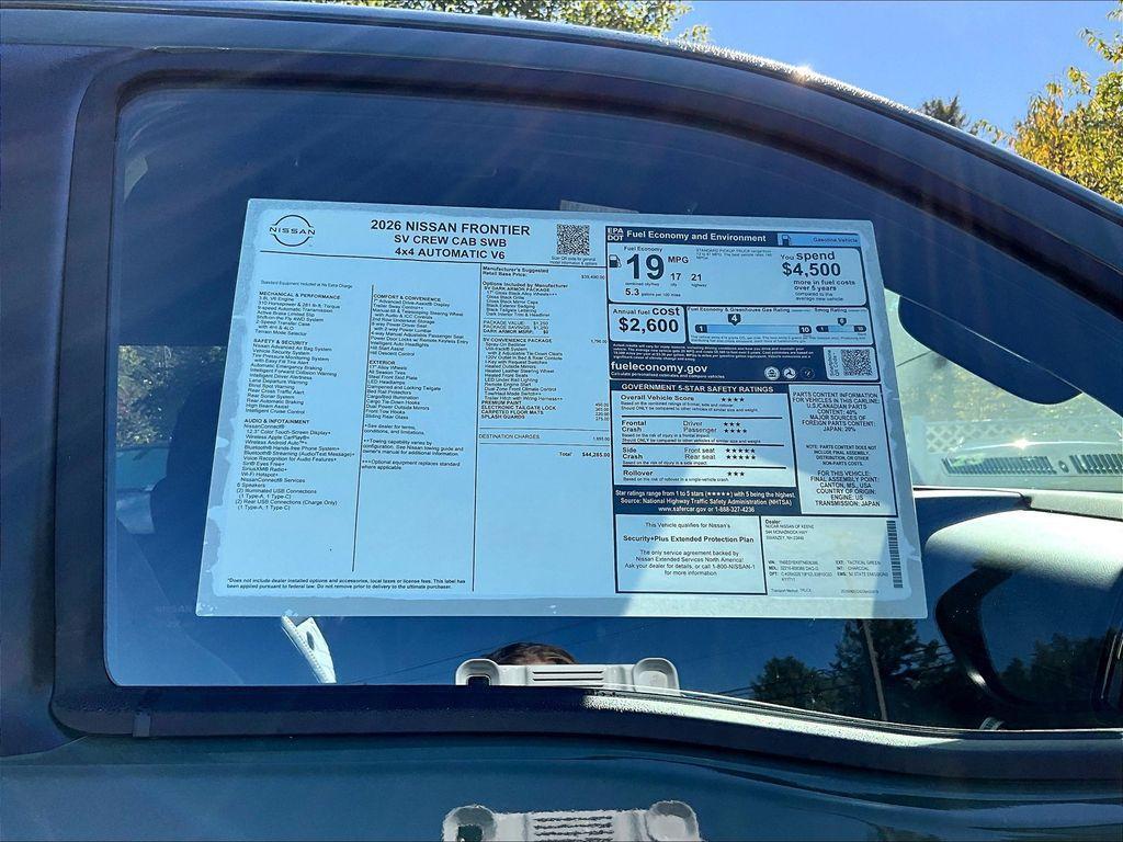 new 2026 Nissan Frontier car, priced at $41,048