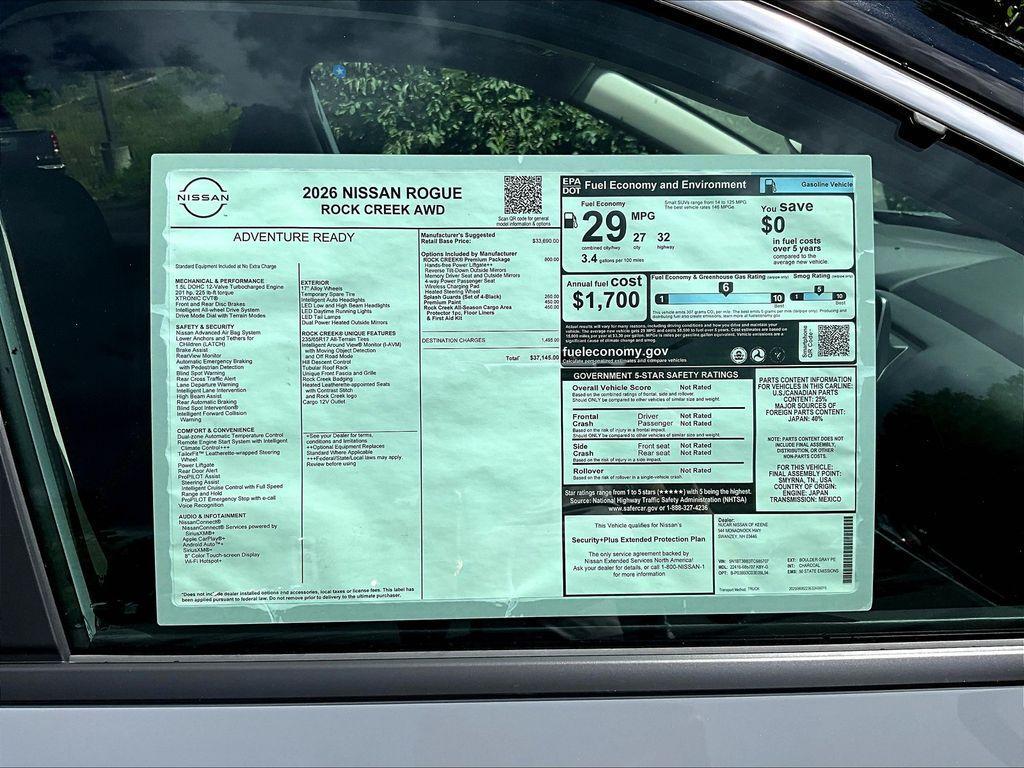 new 2026 Nissan Rogue car, priced at $34,142