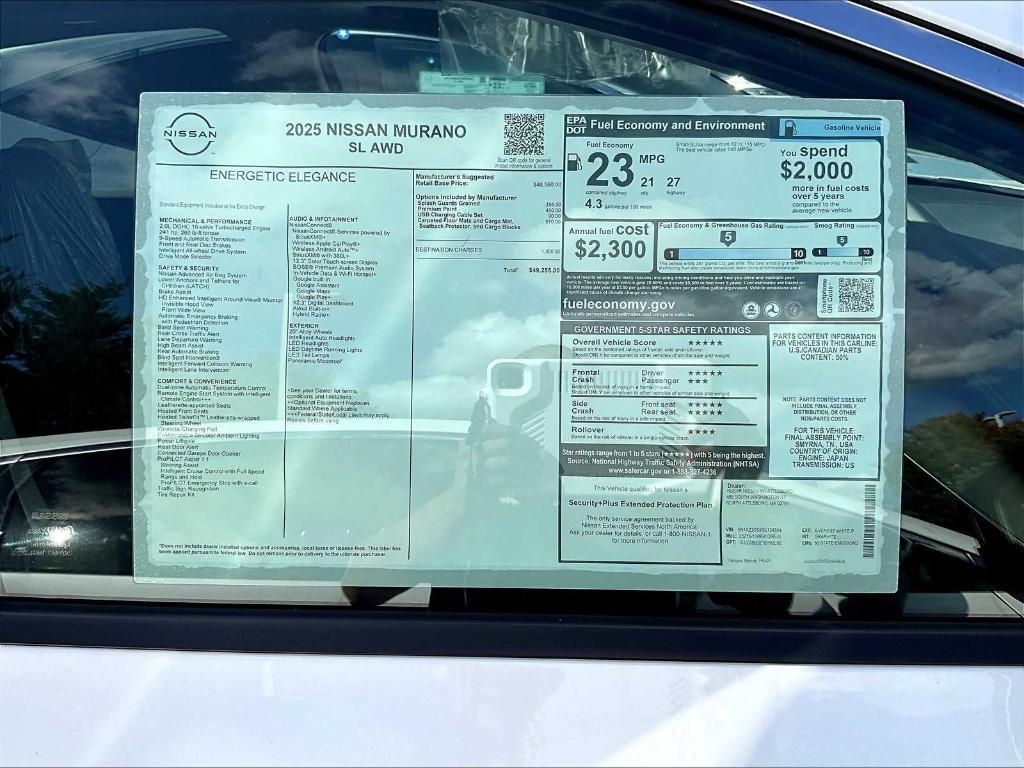 new 2025 Nissan Murano car, priced at $46,592