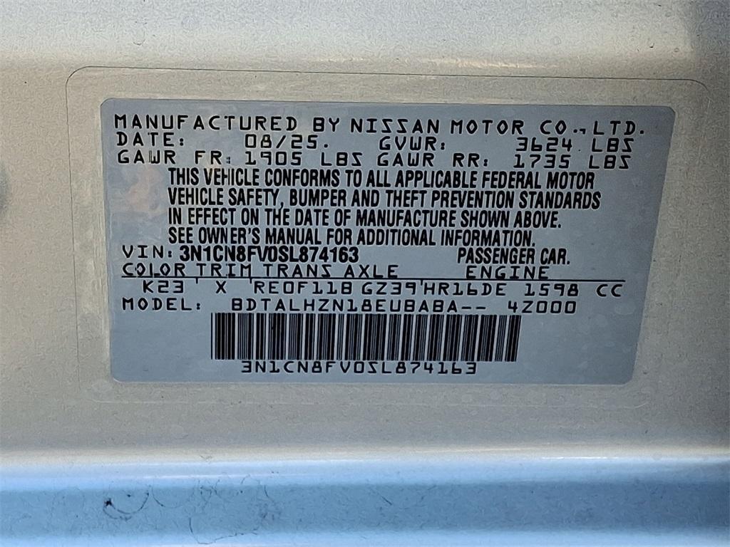 new 2025 Nissan Versa car, priced at $21,734