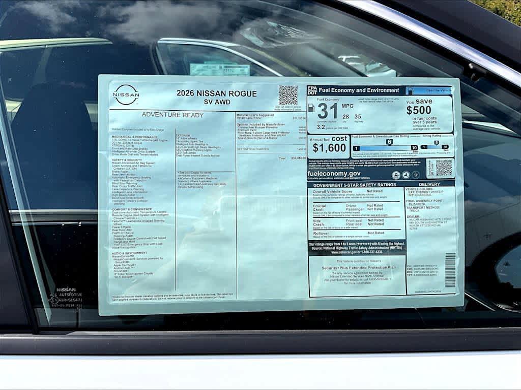 new 2026 Nissan Rogue car, priced at $32,532