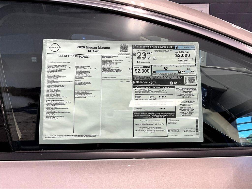 new 2026 Nissan Murano car, priced at $46,311