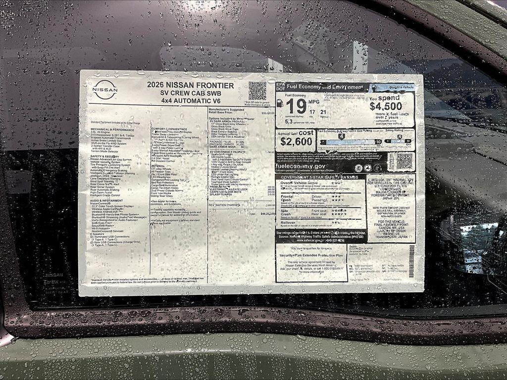 new 2026 Nissan Frontier car, priced at $41,048