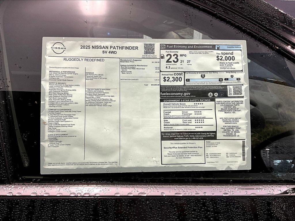 new 2025 Nissan Pathfinder car, priced at $36,180