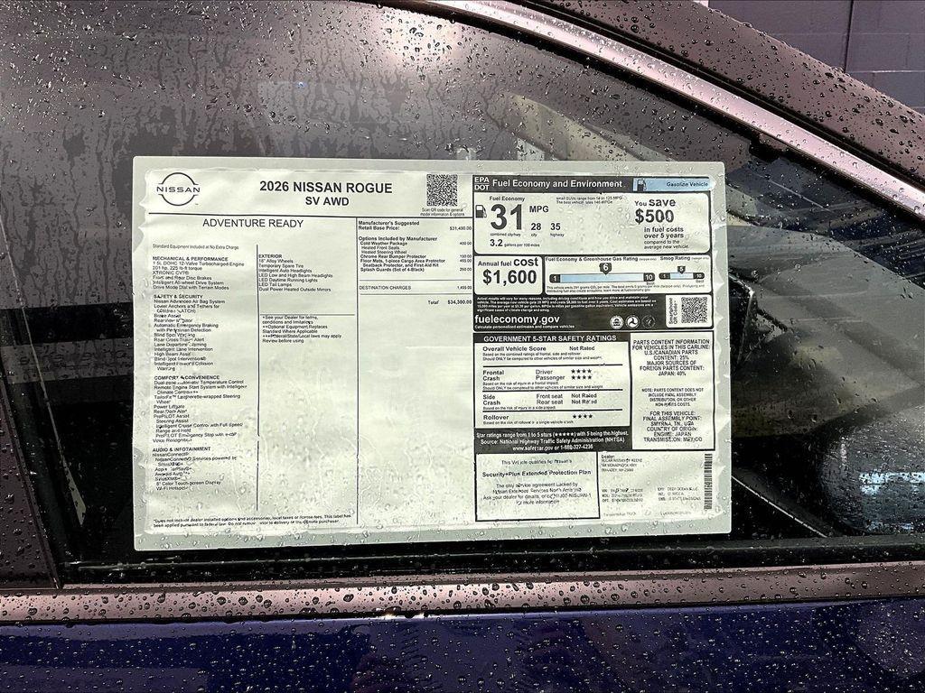 new 2026 Nissan Rogue car, priced at $30,563