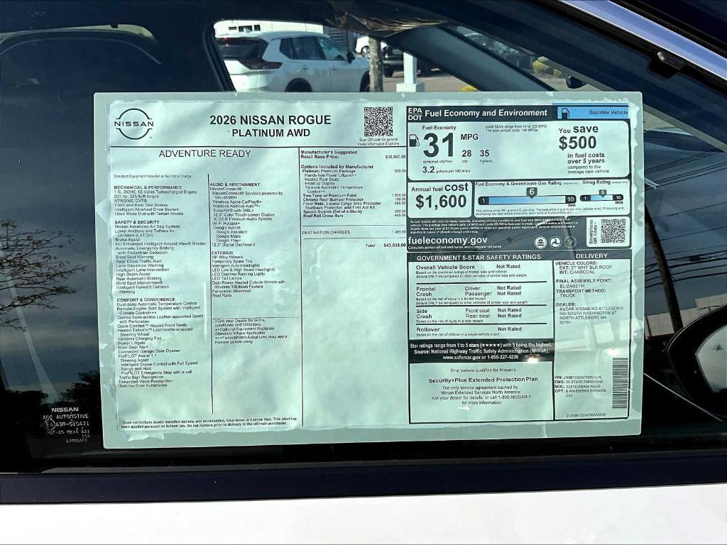 new 2026 Nissan Rogue car, priced at $42,065