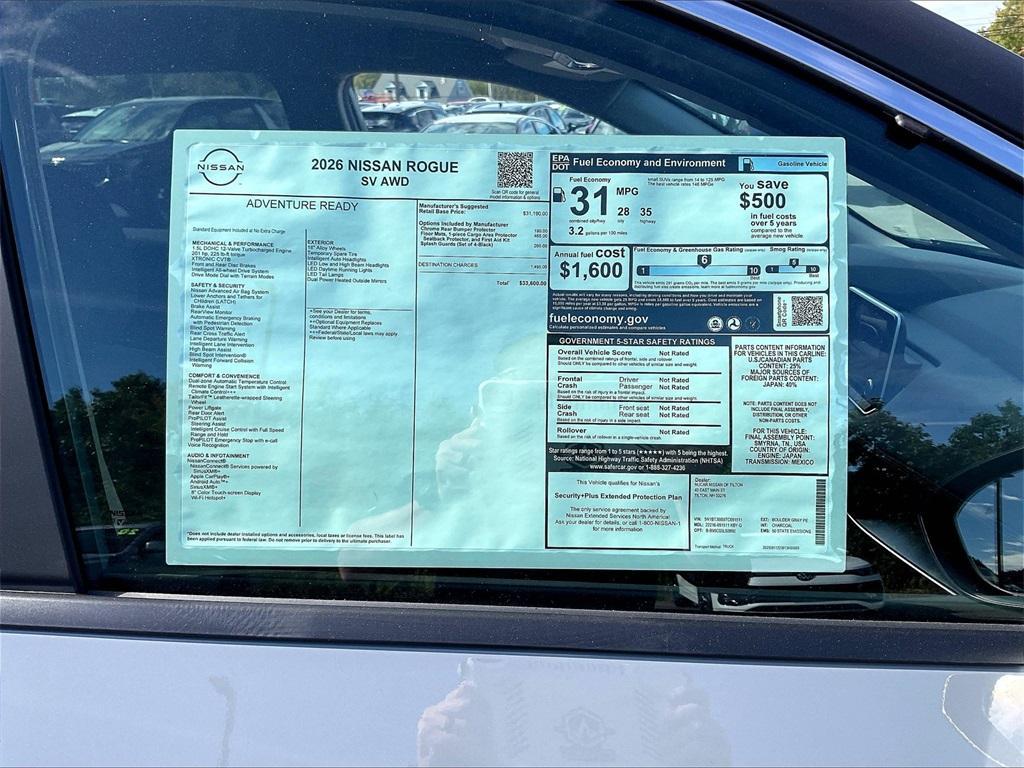 new 2026 Nissan Rogue car, priced at $30,632