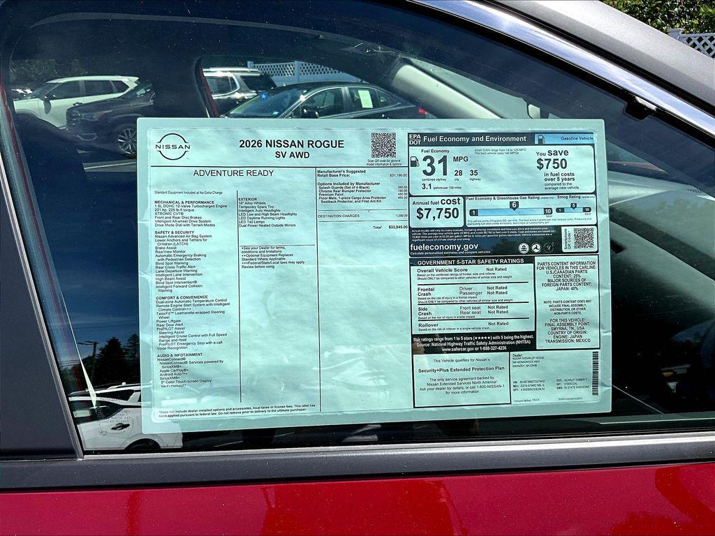 new 2026 Nissan Rogue car, priced at $31,064