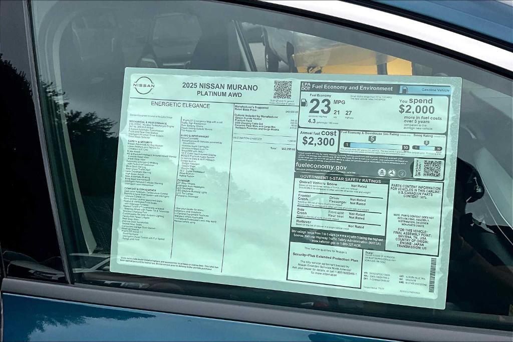 new 2025 Nissan Murano car, priced at $52,295