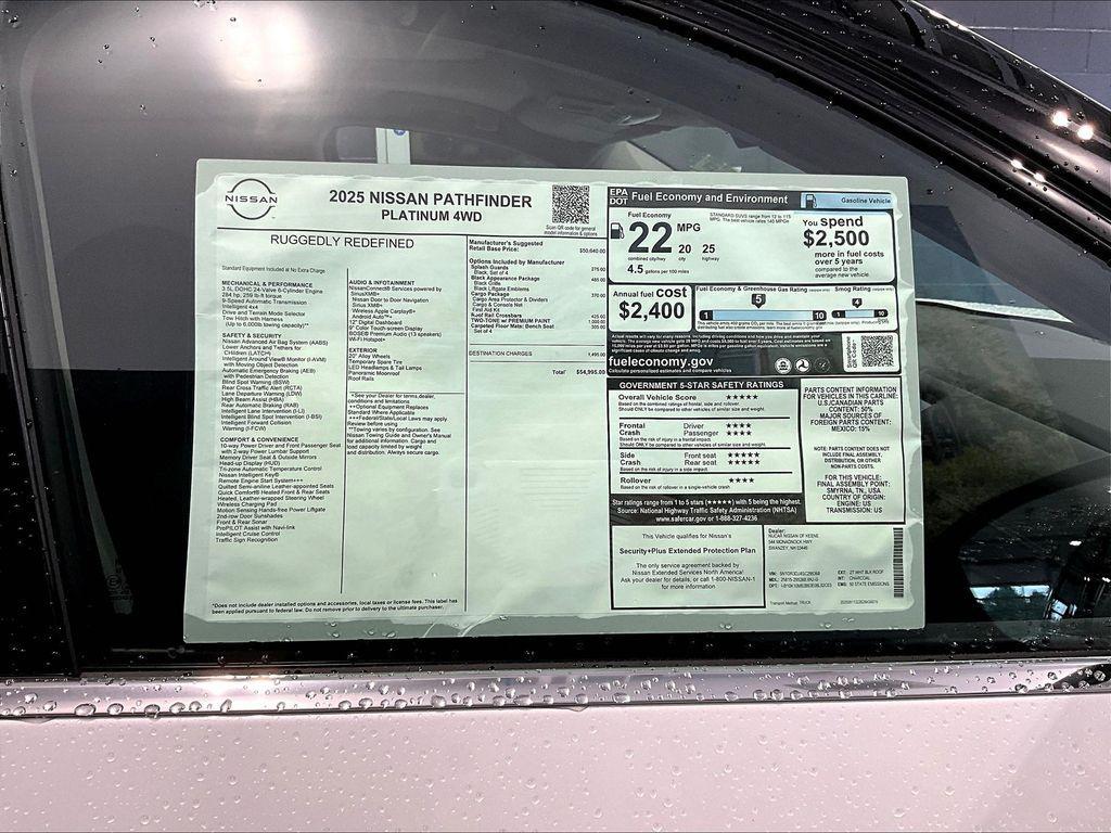 new 2025 Nissan Pathfinder car, priced at $46,449