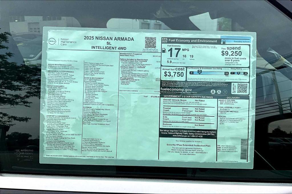 new 2025 Nissan Armada car, priced at $69,844