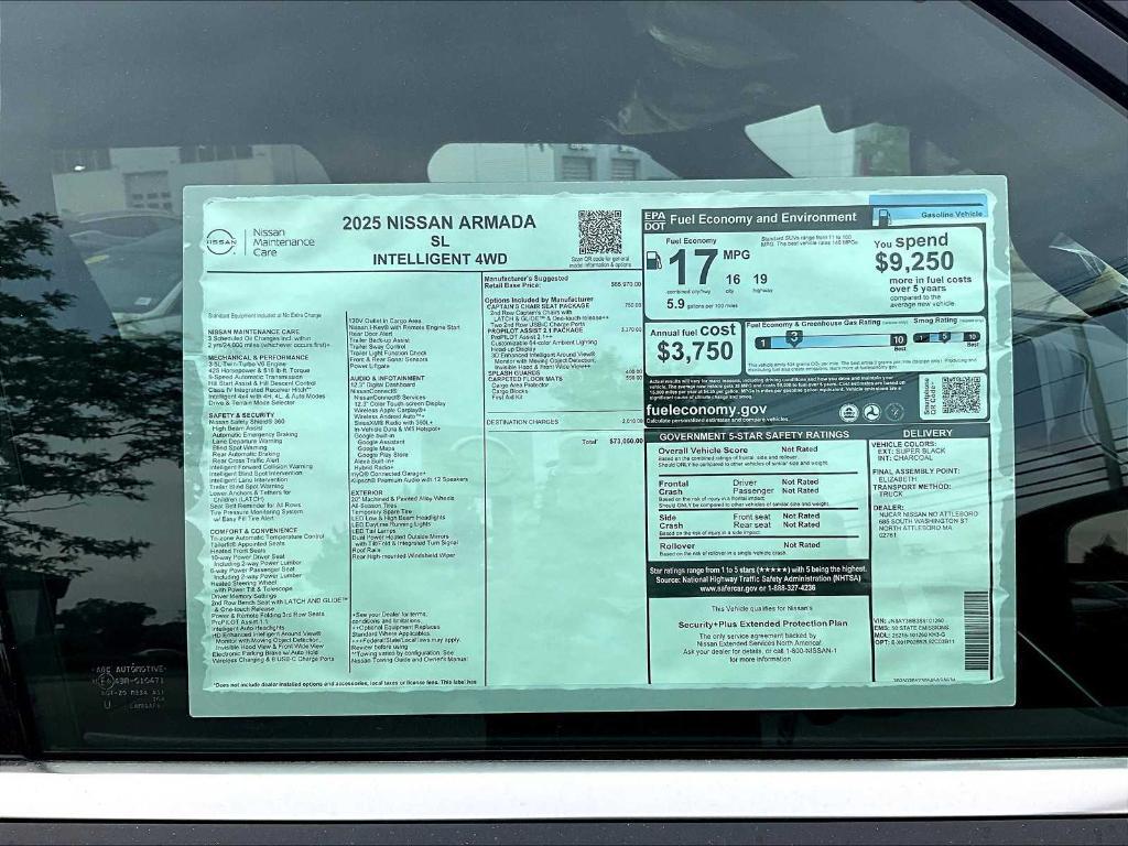 new 2025 Nissan Armada car, priced at $67,844