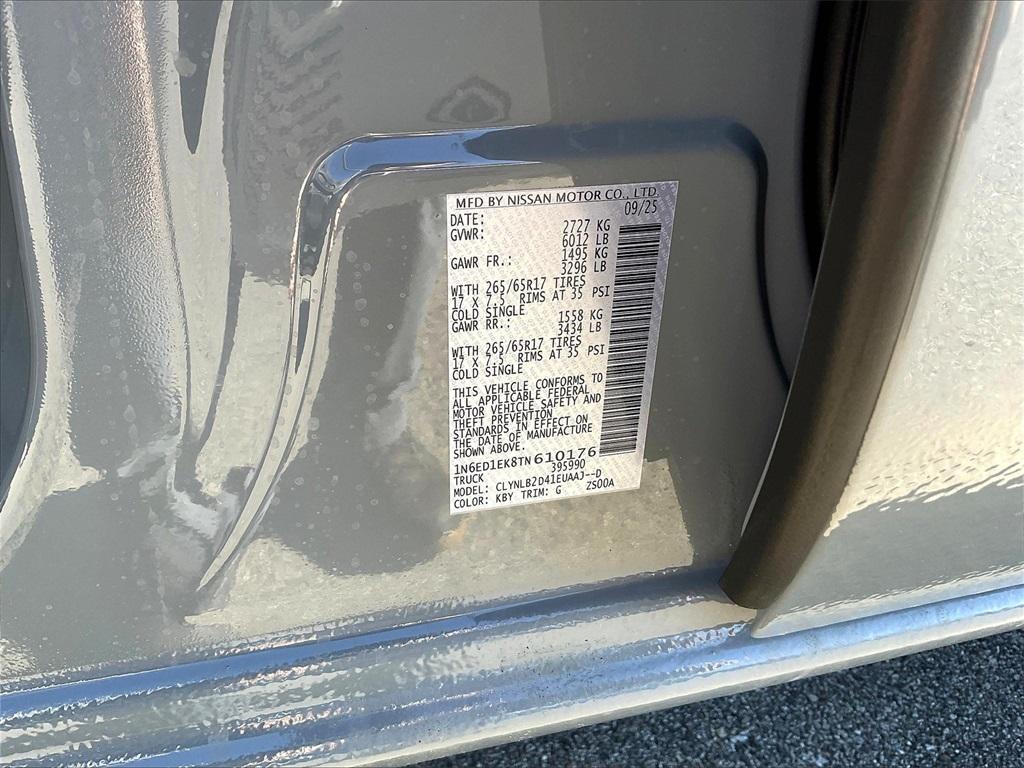 new 2026 Nissan Frontier car, priced at $40,038