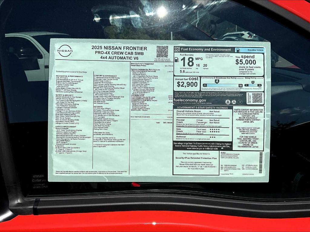 new 2025 Nissan Frontier car, priced at $45,130