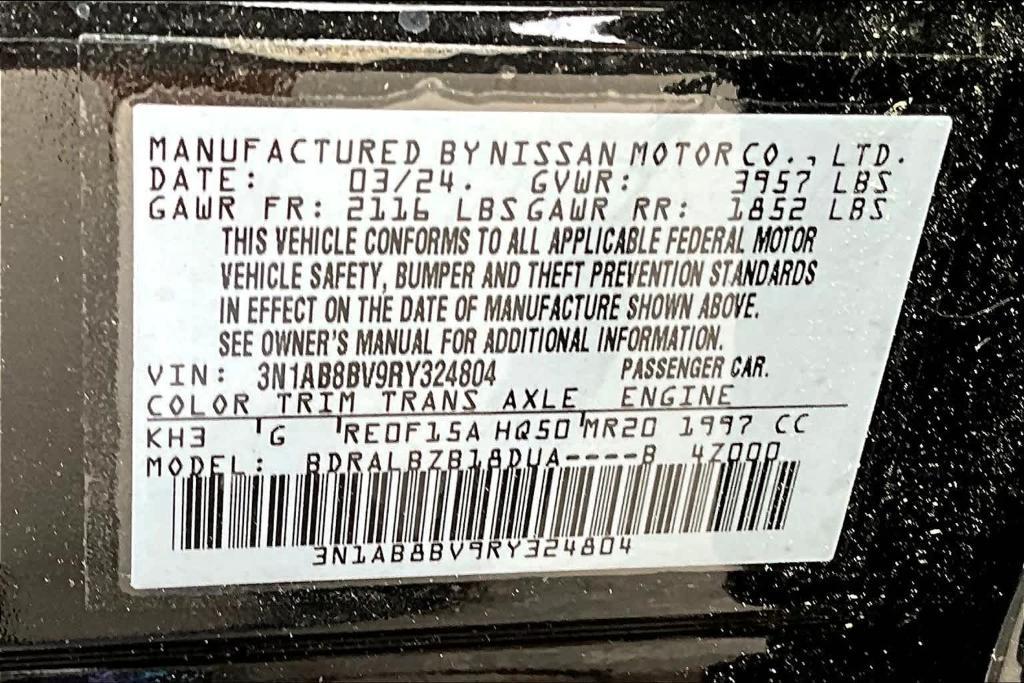 new 2024 Nissan Sentra car, priced at $22,310